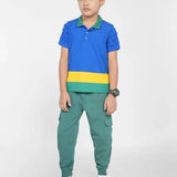 Colour Block Polo Shirt for Boys