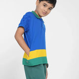 Colour Block Polo Shirt for Boys