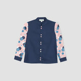 Boys Dotted Nehru Shirt