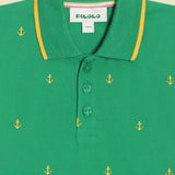 Anchor Print Polo Shirt for Boys