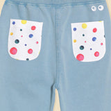 Unisex Denim Polka Joggers