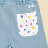 Unisex Denim Polka Shorts